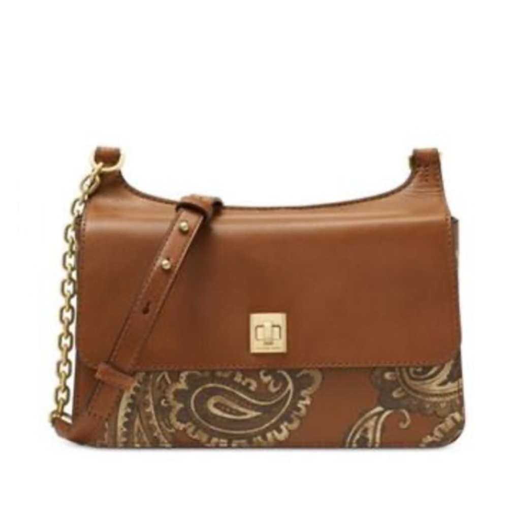 MICHAEL KORS STUDIO NATALIE PAISLEY LUGGAGE MID-CHAIN MESSENGER BAG